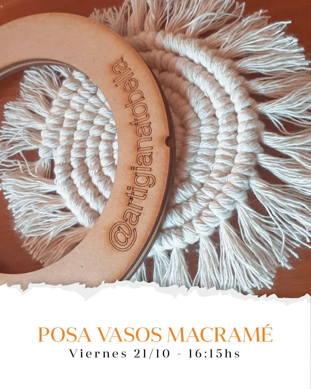 posa vasos macrame