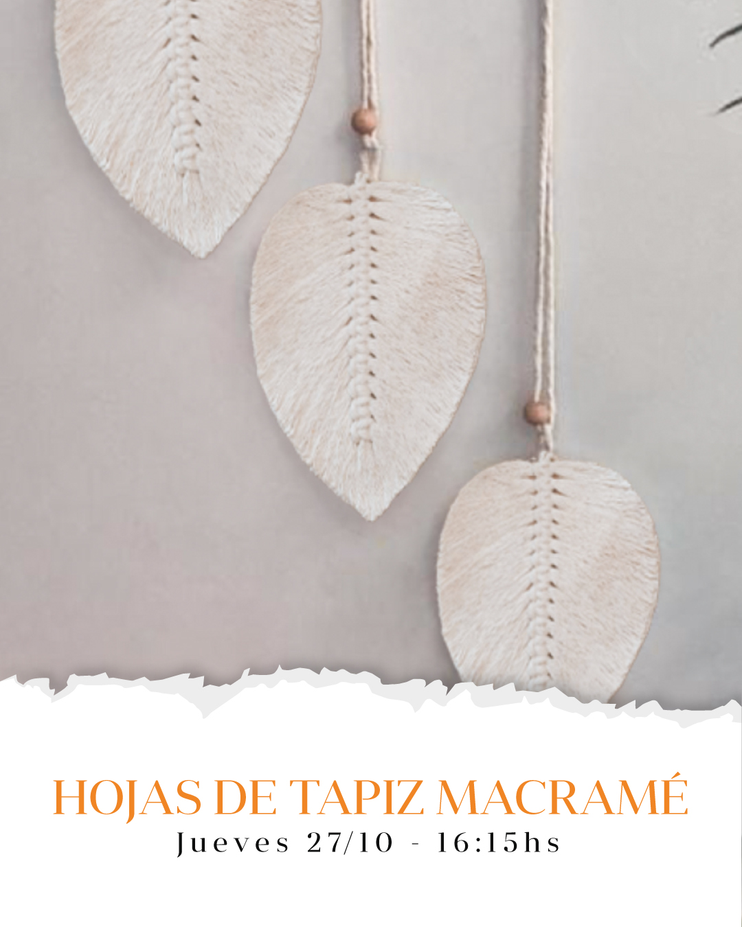 hojas de tapiz macrame