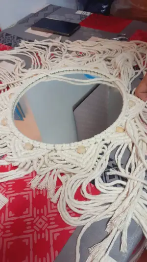 espejo de macrame